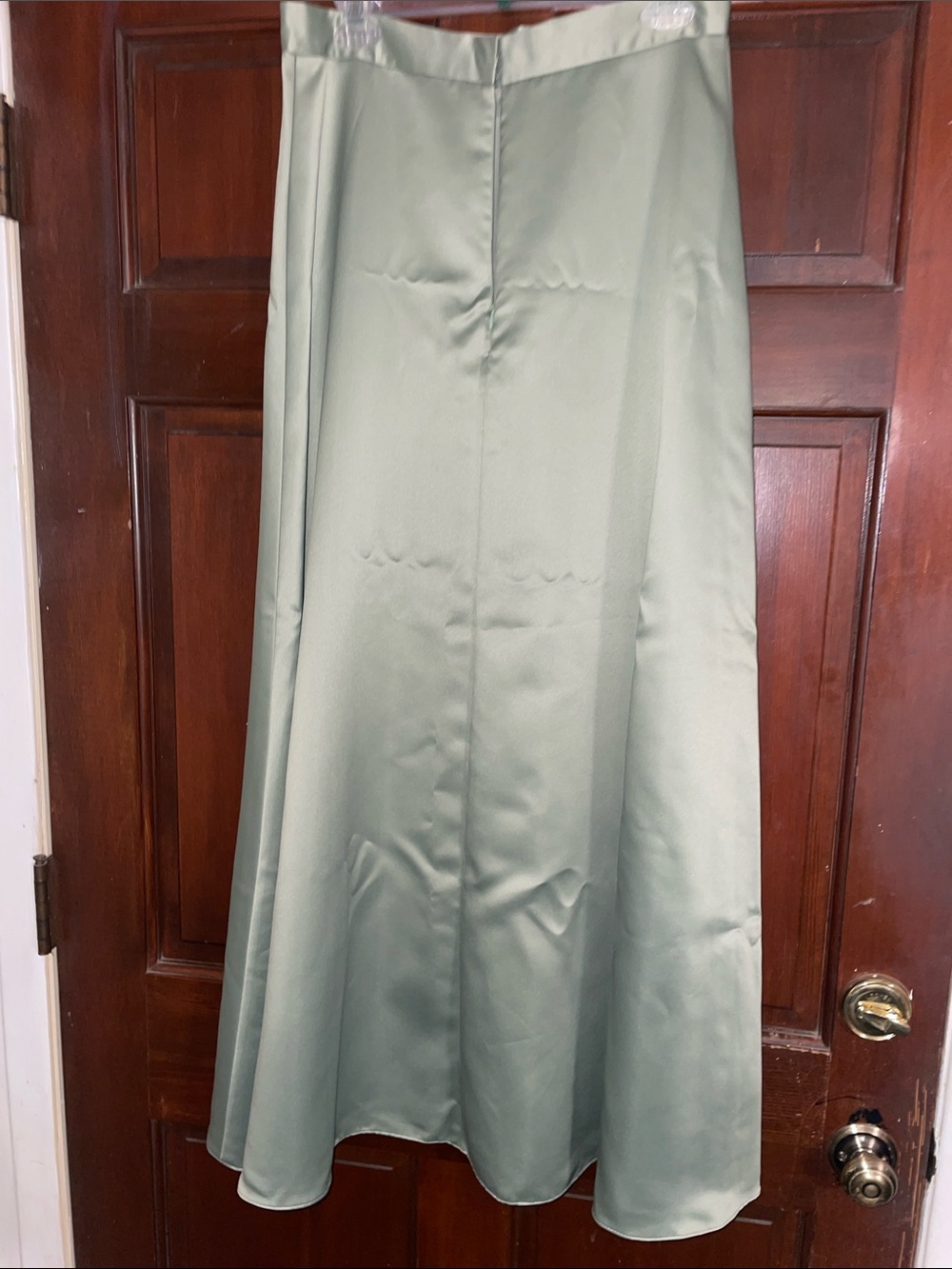 Elegant Sage Green Mother of the Bride/ Groom Wedding Dress with Beaded Trim - Picture 4 of 9